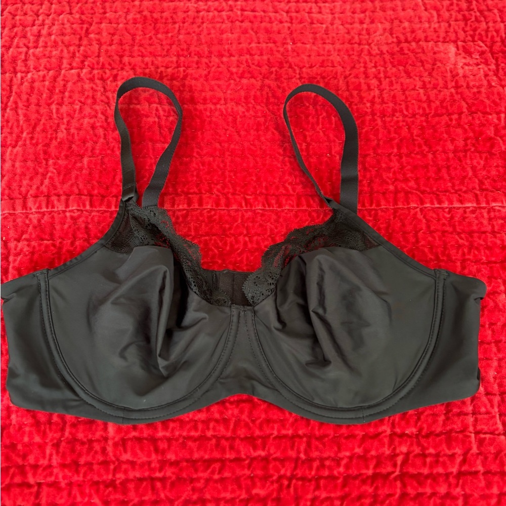 WACOAL 40C 855257 Black lightweight Bra sexy lace underwire impression NWOT